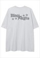 STAR PATCH T-SHIRT SPACE TEE GRUNGE TOP IN GREY