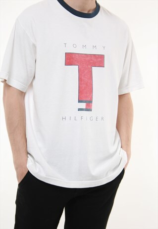 90S VINTAGE TOMMY HILFIGER OLDSCHOOL RARE T-SHIRT 14134