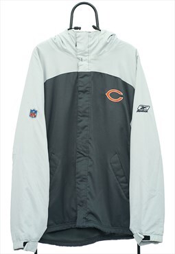 Vintage Reebok NFL Chicago Bears Grey Jacket Mens