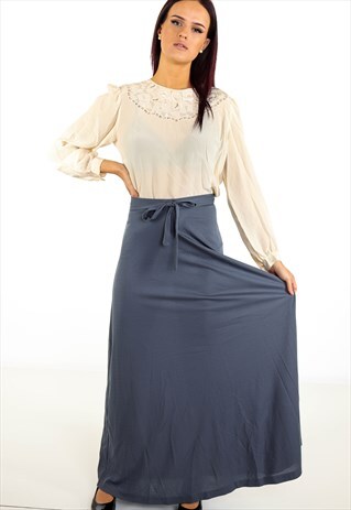 VINTAGE BELTED MAXI SKIRT ACSK17