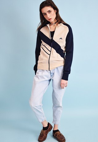 80'S RETRO SPORTS KNIT ATHLET CARDIGAN JACKET SWEATSHIRT