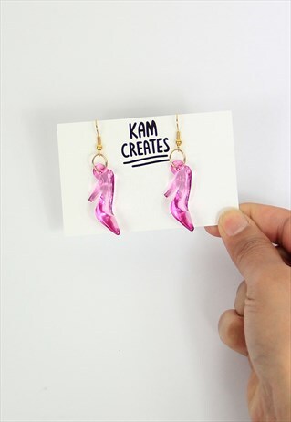 FUN MINI GLASS SHOE EARRINGS