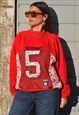 VINTAGE 90'S REWORKED NFL LACE FOOTBALL JERSEY SWEATSHIRT