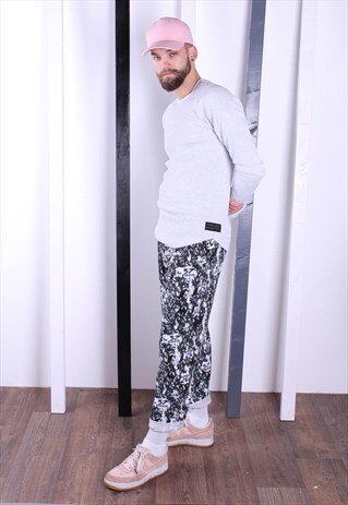 VINTAGE 90S PATTERNED CRAZY PRINT TROUSERS. UNISEX. GYM
