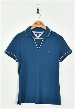  Vintage Women's Tommy Hilfiger Polo T-Shirt Blue XXSmall