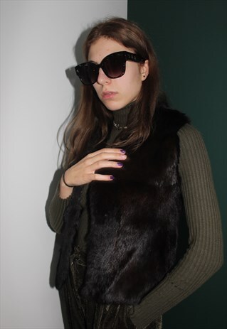 VINTAGE 90' OLDSCHOOL AMAZING WARM FUR VEST