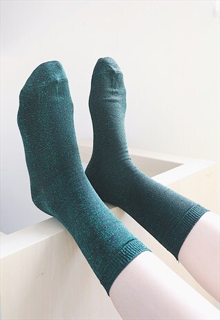 METALLIC SOCKS - GREEN