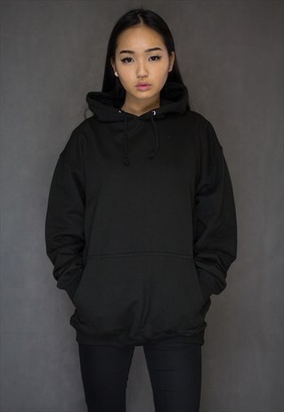 OVERSIZED BOYFRIEND BLACK HOODIE
