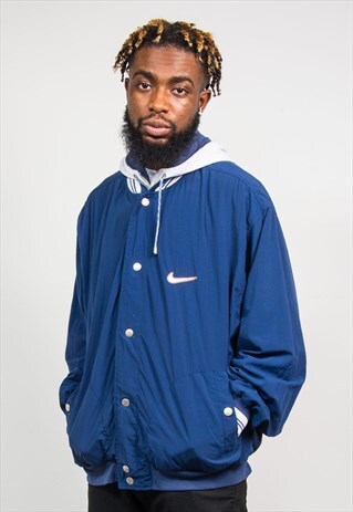 90'S NIKE VINTAGE HOODED SPORTS COLLEGE STYLE JACKET
