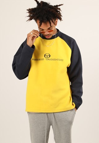 VINTAGE SERGIO TECCHINI EMBROIDERED FLEECE SWEATSHIRT