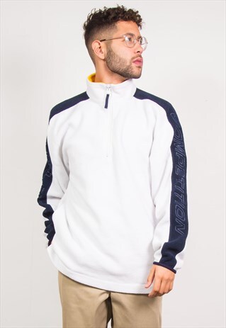VINTAGE NAUTICA 1/4 ZIP FLEECE SWEATSHIRT