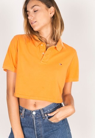 VINTAGE 90S CROP POLO SHIRT / R321