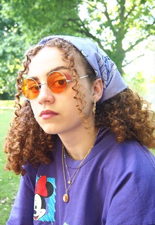ORANGE LENS SMALL SUNGLASSES