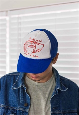 VINTAGE AIR & SPEED SURF CAMP CAP HAT LOGO 90S ONE SIZE 2.1