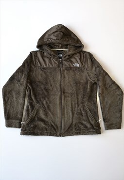 The North Face hooded fleece jacket in brown, L