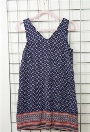 Vintage Y2K Slip Dress Geometric Size S