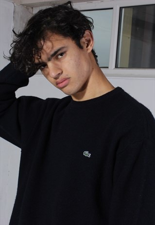 VINTAGE LACOSTE NAVY KNITTED JUMPER