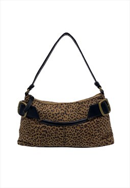 Vintage Y2K / 2000s Leopard Print Shoulder Bag
