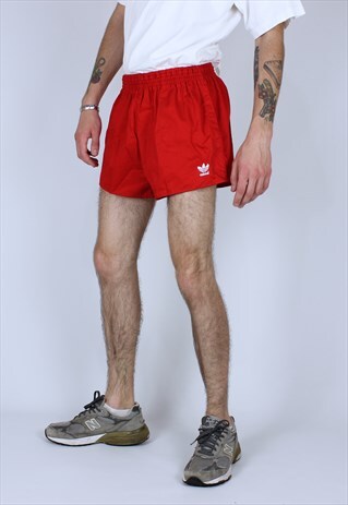 ADIDAS VINTAGE SHORT MEN RARE RED LOGO