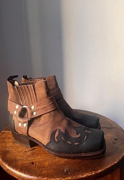 Vintage 00s Ankle Boots Cowboy size UK 8