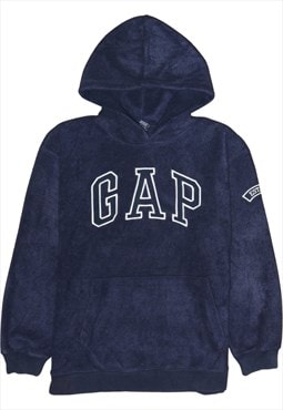 Vintage 90's Gap Fleece Jumper Spellout Pullover Navy Blue