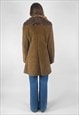 70'S BROWN SHEARLING PENNY LANE SHEEPSKIN LADIES COAT