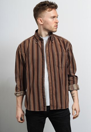 VINTAGE CORDUROY STRIPED SHIRT