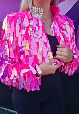 Pink Sequin Party Jacket Barbie NYE Festival