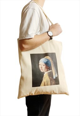Johannes Vermeer Girl with a Pearly Earring Tote Bag