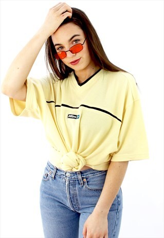 90'S RETRO YELLOW OVERSIZED T-SHIRT