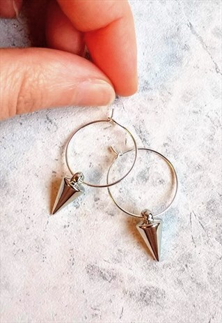 MINI SPIKE HOOP EARRINGS
