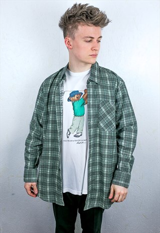 VINTAGE CHECK FLANNEL SHIRT