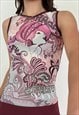 Y2K VINTAGE ART NOUVEAU MINI DRESS