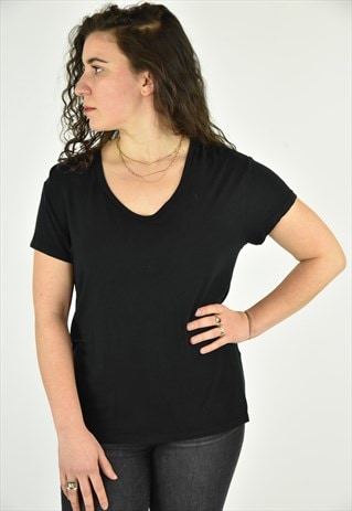 VINTAGE 90'S RALPH LAUREN BLACK SHORTSLEEVE T-SHIRT SIZE MED