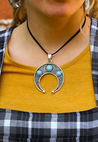 TURQUOISE MOON NECKLACE