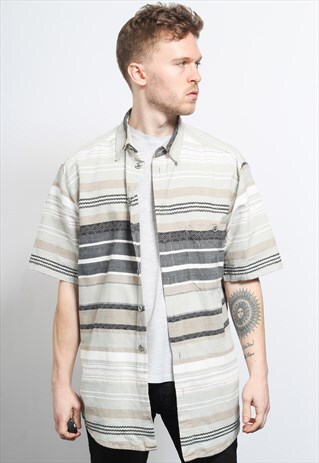 VINTAGE AZTEC PATTERNED SHIRT