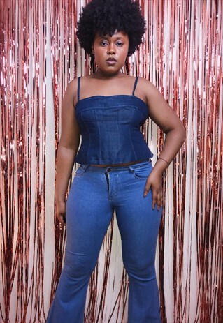 JEAN EFFECT SPAGHETTI STRAP TOP FROM PRINCIPLES