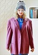 Aubergine purple vintage soft wool jacket