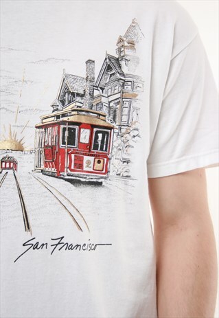 90S VINTAGE SAN FRANCISCO GRAPHIC OLDSCHOOL T-SHIRT 14132