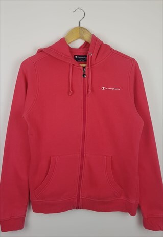 VINTAGE CHAMPION ZIP UP HOODIE PINK