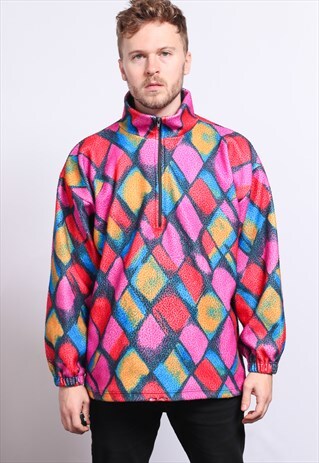 VINTAGE HALF ZIP FLEECE TOP