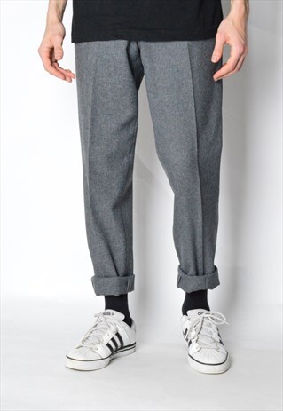 VINTAGE 90S GREY MINIMALIST PANTS