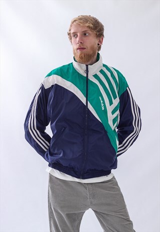 VINTAGE MENS ADIDAS TRACK SUIT TEAM WINDBREAKER JACKET