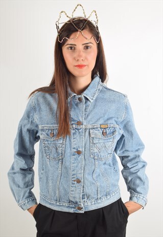 VINTAGE WRANGLER DENIM JACKET 90'S SIZE M (1411)