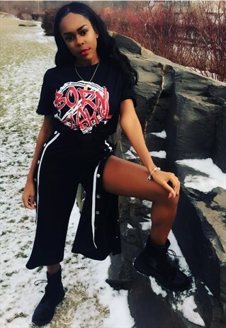 BORN RISKY APPAREL BLACK GRAFFI-TEE