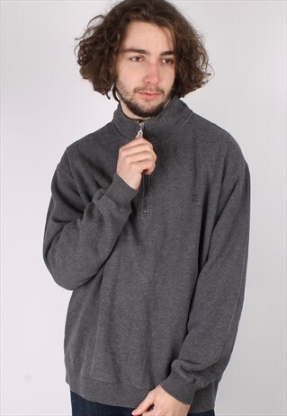 VINTAGE FILA 1/4 ZIP SWEATSHIRT IN GREY