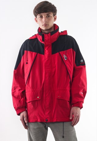 VINTAGE THE NORTH FACE GORE-TEX SHELL WINDBREAKER 90S RED