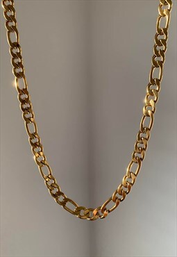 MOZART XL. Chunky Gold Figaro Chain Necklace
