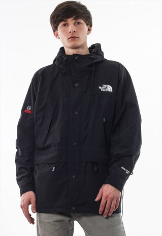 VINTAGE THE NORTH FACE GORE TEX SHELL WINDBREAKER 90S BLACK