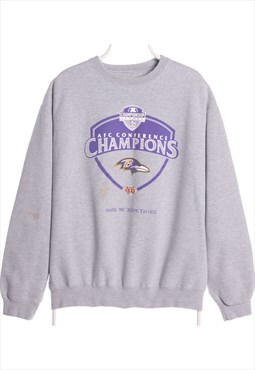 Vintage 90's Unbranded Sweatshirt NFL Grey Men's Xlarge